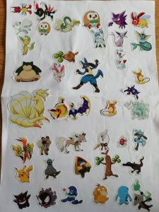 Autocollants Pokemon Make a Face pour enfants, 10/20 feuilles